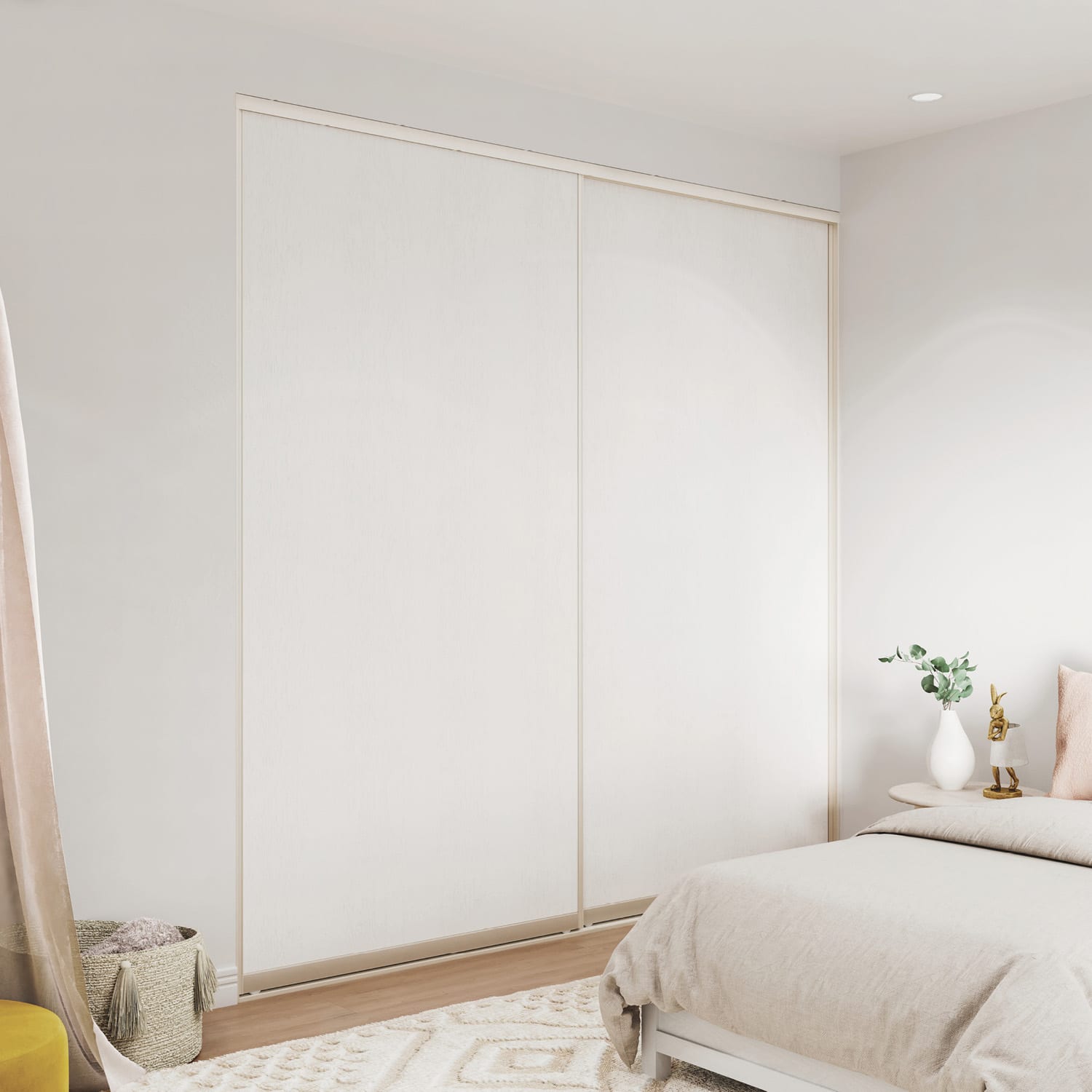 Narrow Matt Vinyl Gyprock Wardrobe Doors
