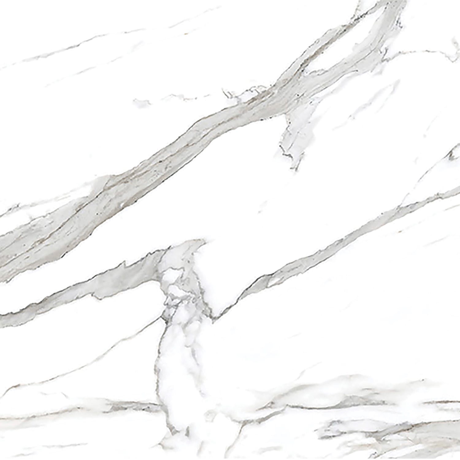 Curated Collection White Calacutta Printed Glass Splashback per/m²