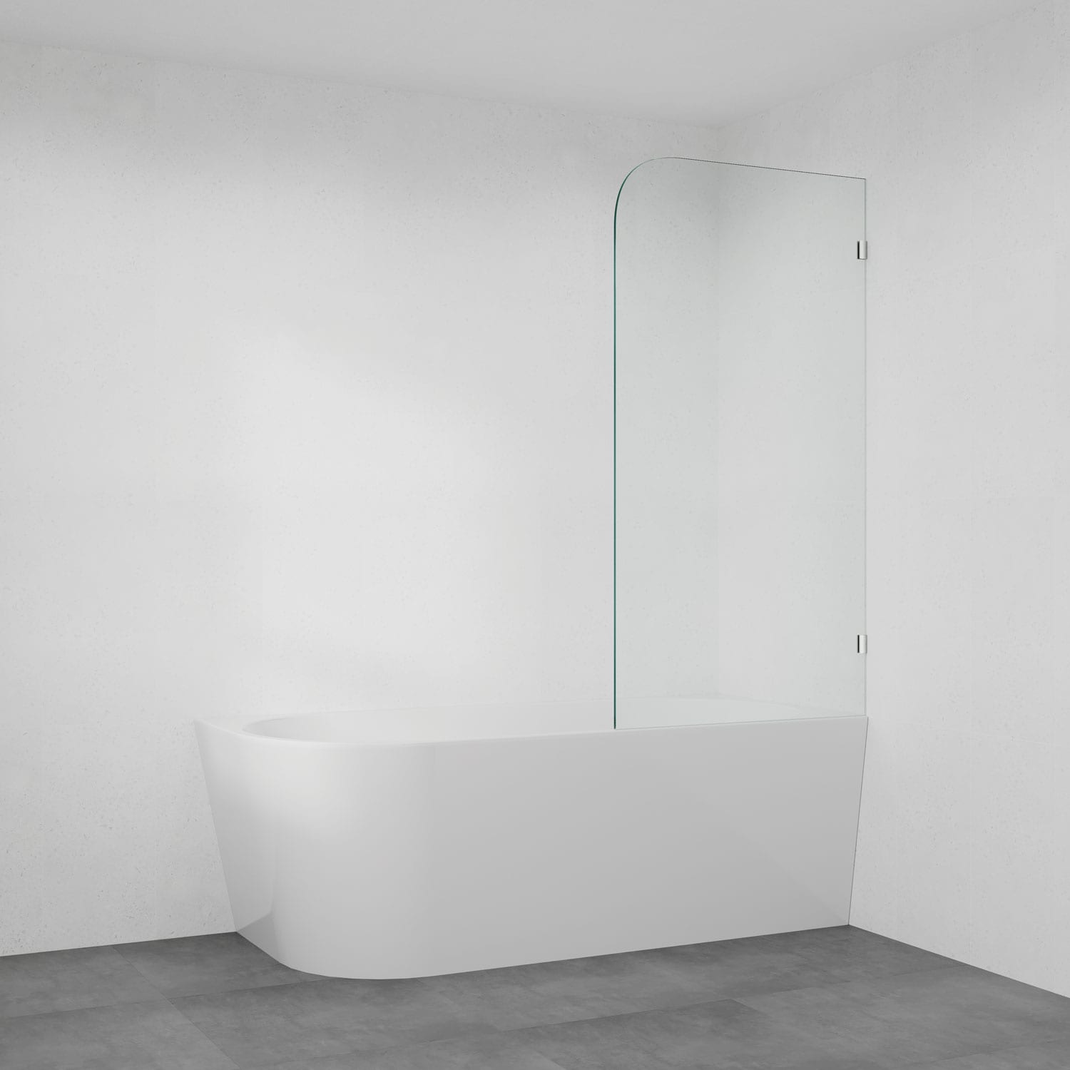 Frameless 912A Rounded Bath Panel
