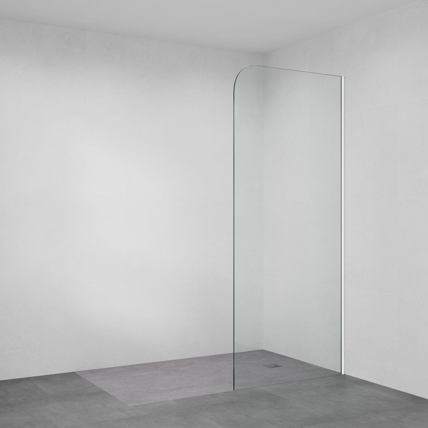 Frameless 918C Rounded Shower Panel