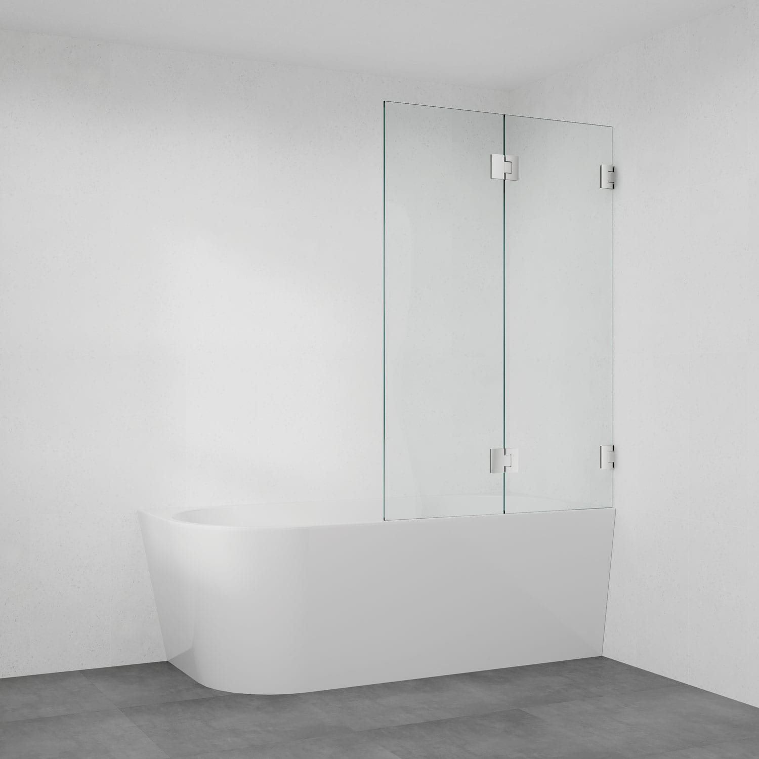 Frameless 947 Dual Swinging Bath Panels
