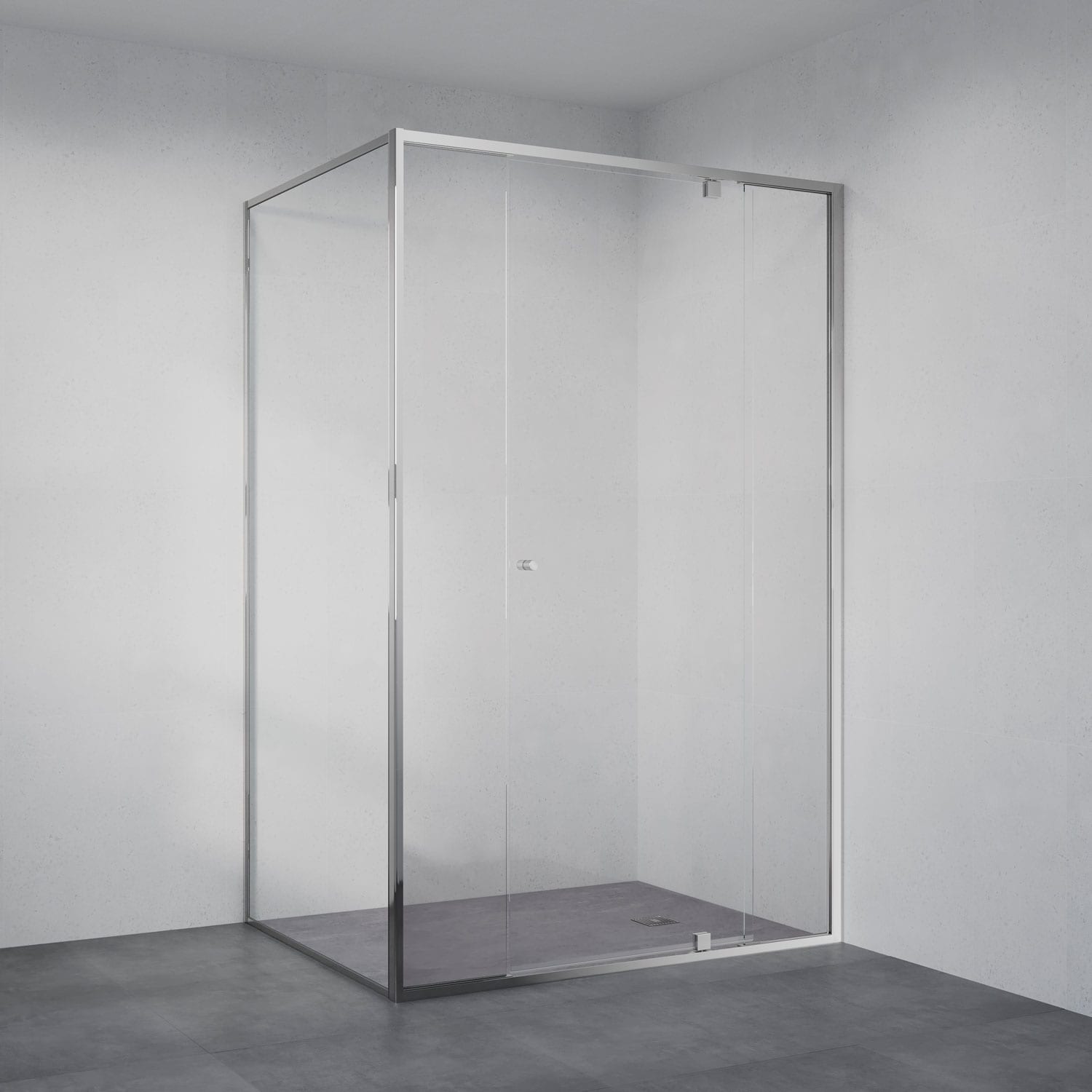 Jade 603I Shower Screen with 2 Inline Panels & Return