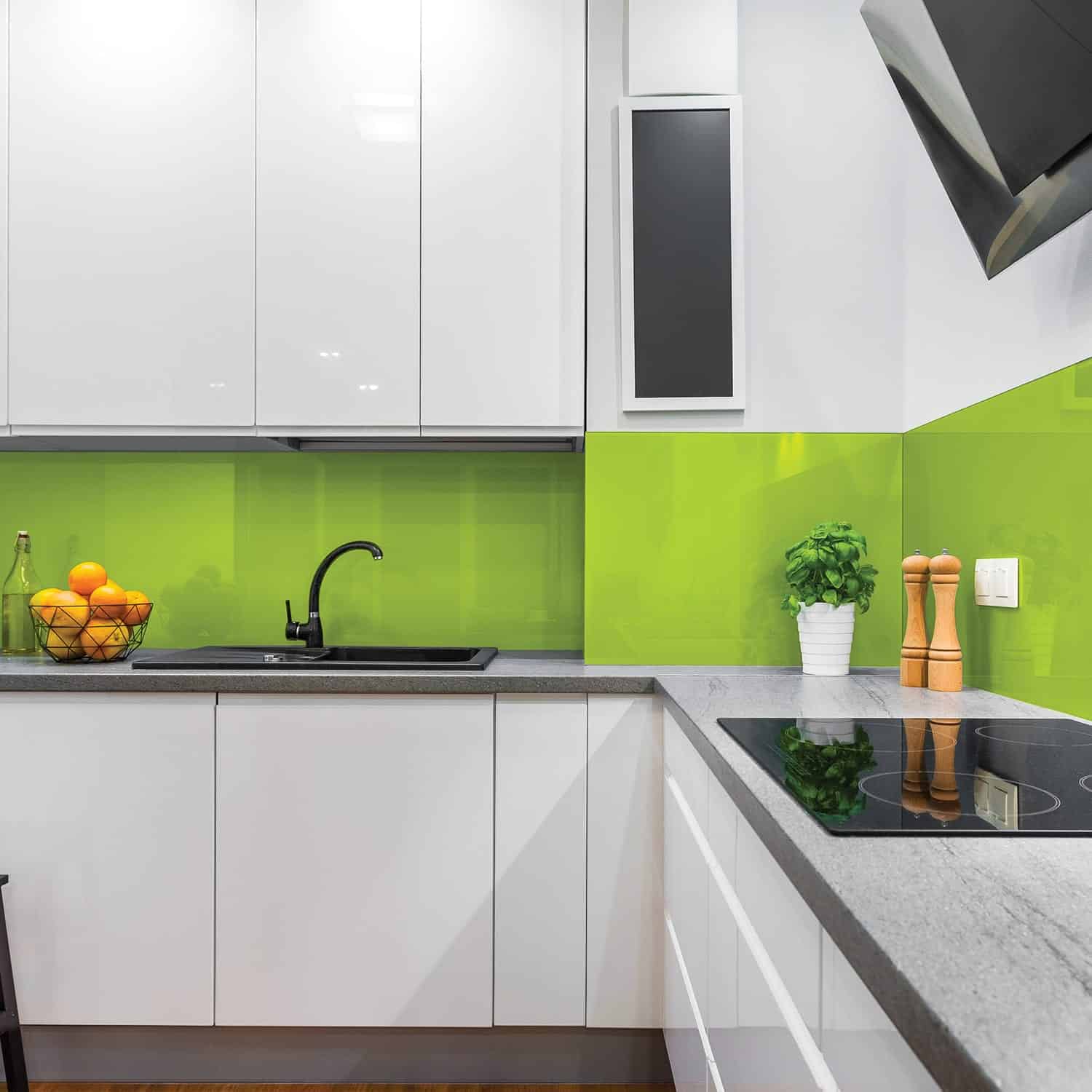 Painted Glass Splashback Clear Glass per/m²