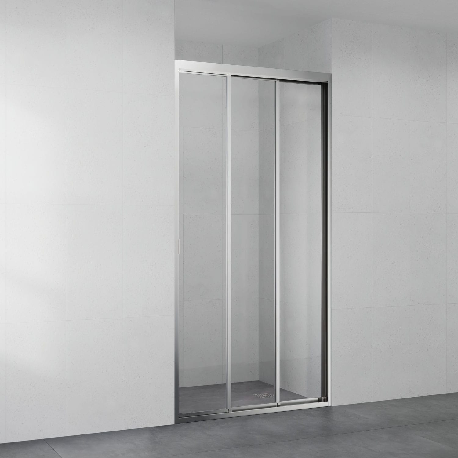Rollo 201 Sliding Shower Screen 2 Doors & Fixed Panel